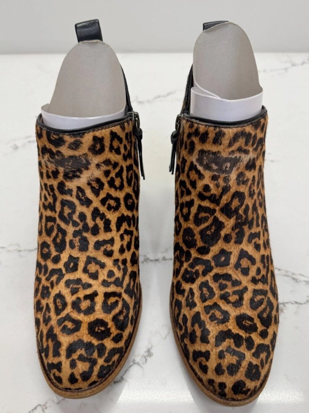 Sofft Tamela Coffee Leopard Booties 7M